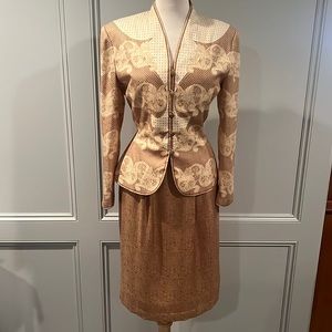 100% silk womens skirt suit set